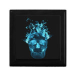 Blue Flaming Skull Gift Box