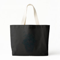 Blue Flaming Skull Tote Bag