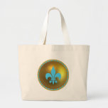 Blue Fleur de lis on Gold ornament Bags