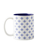 Blue Fleur-de-lis Pattern Mug