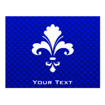 Blue Fleur de lis Post Card