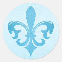 Blue Fleur de lis sticker