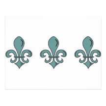 Blue Fleur De Lys Postcard