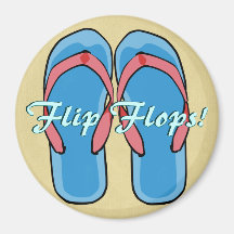 Blue Flipflops Magnet