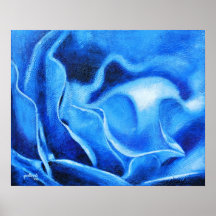 Blue Flora Poster