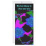 Blue Floral Bookmarks ~ Customize with Your Name! Custom Rack Card