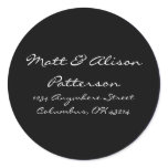 Blue Floral Circle Address Labels/Stickers