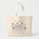 Blue Floral Dot Wedding Day Survival Kit Bag