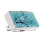 Blue Floral Grunge Speaker System