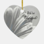 Blue Floral Highlights Engagement Ornament