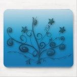 Blue Floral Mousepad