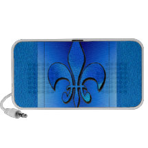 Blue Flour-De-Lis Speaker System