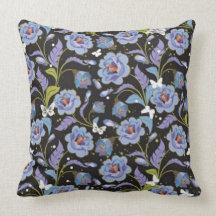 Blue Flower American MoJo Pillow