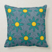 blue flower American MoJo Pillows
