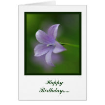 Blue Flower Birthday Card