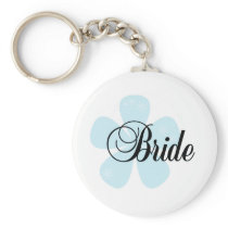 Blue Flower Bride Keychains