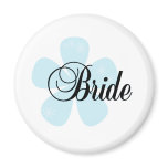 Blue Flower Bride Magnets