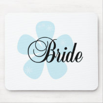 Blue Flower Bride Mouse Mat