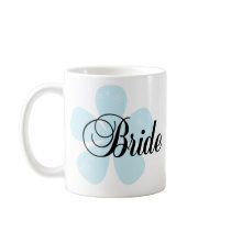 Blue Flower Bride Coffee Mugs