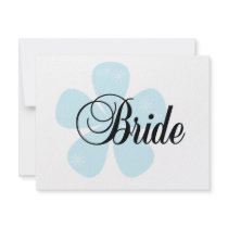 Blue Flower Bride Tshirts and Gifts Personalized Announcement