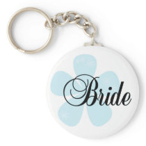Blue Flower Bride Tshirts and Gifts Keychains