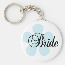 Blue Flower Bride Tshirts and Gifts Keychains