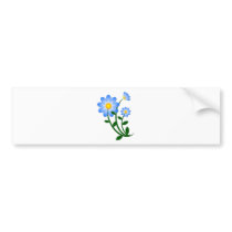 Blue Flower Bumper Sticker