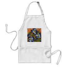 Blue Flower Cluster Apron