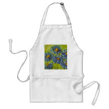 Blue Flower Cluster Apron