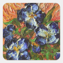Blue Flower Cluster Sticker