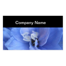 Blue Flower Company Name Business Card