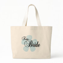 Blue Flower Future Bride Canvas Bags