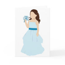 blue flower girl card
