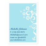 Blue Flower Personal QR Large Business Card business cards