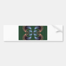 BLUE FLOWER PETALS FRACTAL BUMPER STICKERS