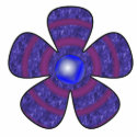 blue flower photo sculptures