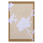 Blue Flower Silhouette Stationary stationery