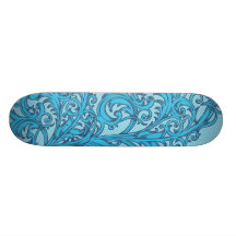 Blue Flower Skateboard
