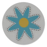 blue flower stickers