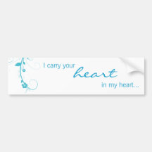 Blue Flower Swirls bumper sticker