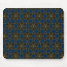 Blue Flowered Mousepad