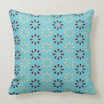 Blue Flowers and Specks MOJO Pillow