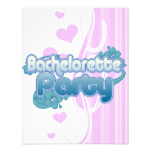 blue flowers bachelorette party ocean bridesmaids personalized invitation