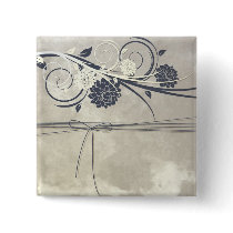 Blue Flowers Button