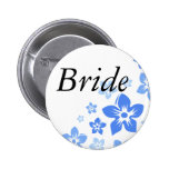 blue flowers button