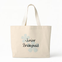 Blue Flowers Jr. Bridesmaid Tote Bag