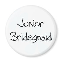 Blue Flowers Jr. Bridesmaid Fridge Magnets