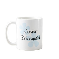 Blue Flowers Jr. Bridesmaid Mugs