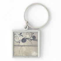 Blue Flowers Keychain