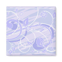 blue flowers fridge magnet